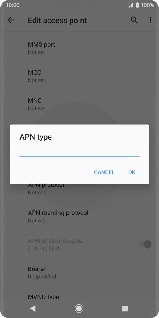 Key in mms and press OK.
