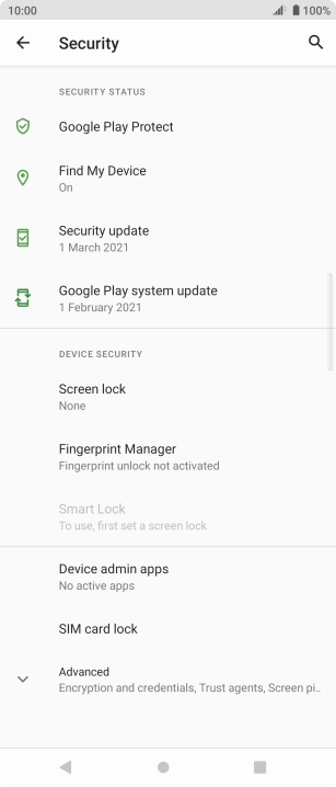Press the Home key to return to the home screen.