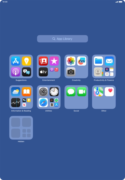 Press the required app.