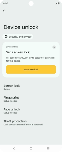 Press Fingerprint.