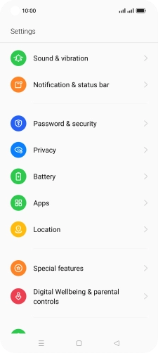 Press Notification & status bar.