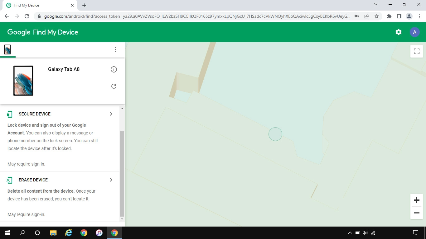 Click ERASE DEVICE and follow the instructions on the screen to delete all tablet content. Please note that you will no longer be able to use Find My Device when you've deleted all tablet content.