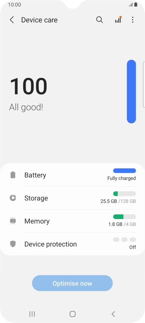Press Battery.