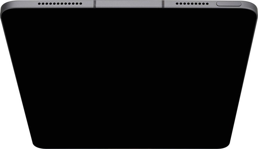 Press and hold the Top key until your tablet is turned on.