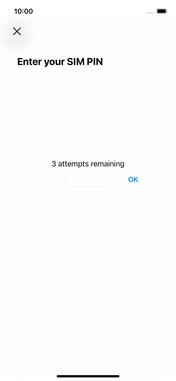 If your SIM is locked, key in your PIN and press OK. The default PIN is 1111.
