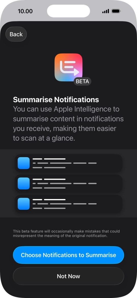 If you turn on the function, follow the instructions on the screen to select more settings.