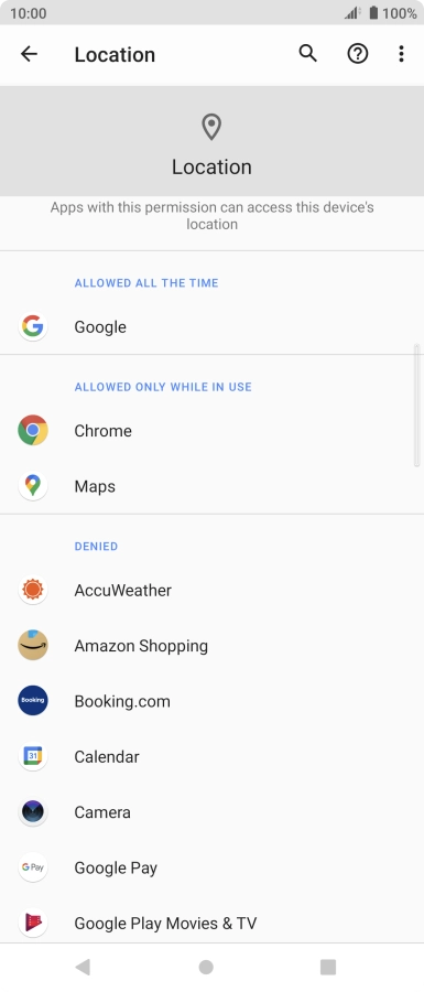Press the required app.
