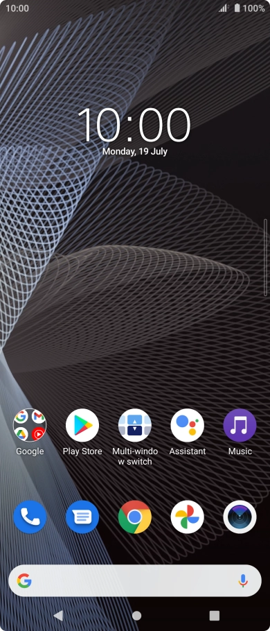 Slide two fingers downwards starting from the top of the screen.