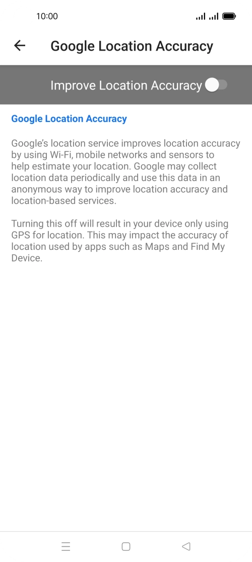 If you press the indicator next to 