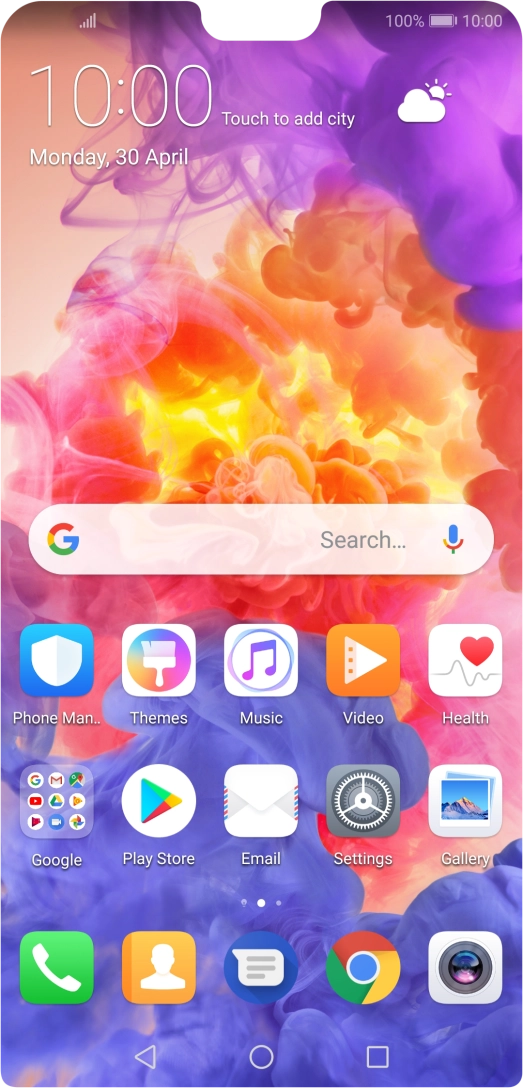 Press the Application key.