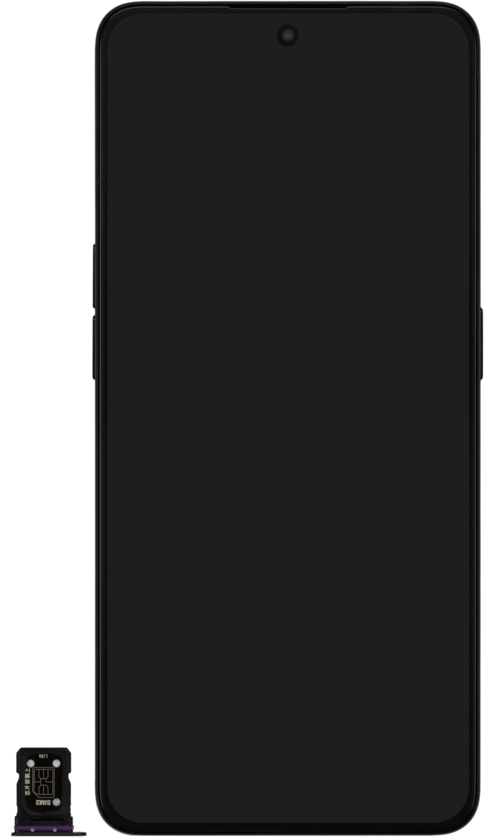 Turn your SIM as illustrated in the second SIM holder and place it in the SIM holder.