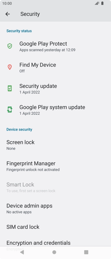 Press Fingerprint Manager.