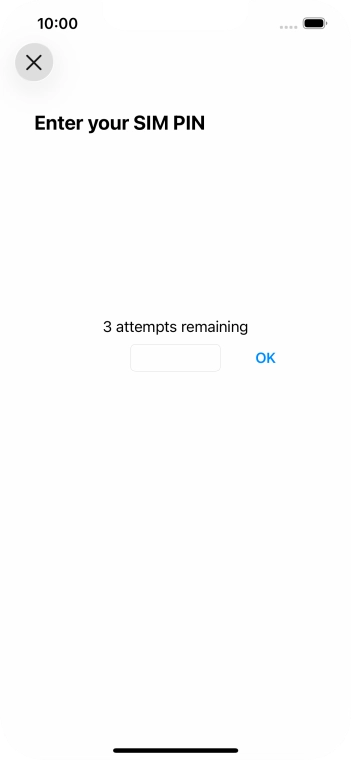 If your SIM is locked, key in your PIN and press OK. The default PIN is 1111.