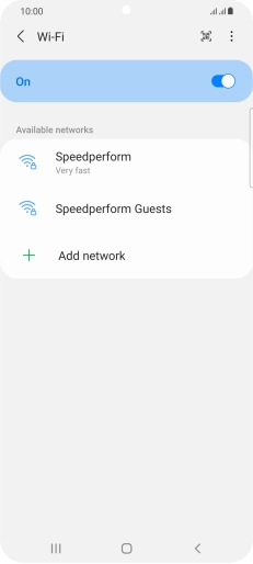 Press the required Wi-Fi network.