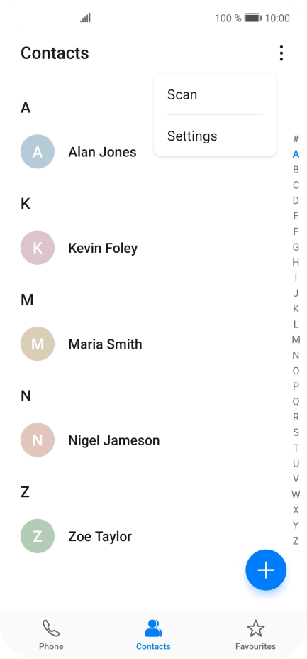 Press Settings.