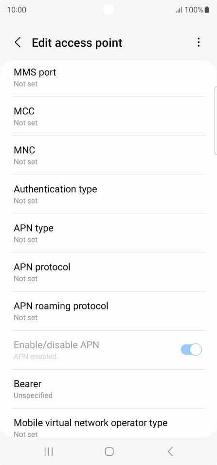 Press MMS port.