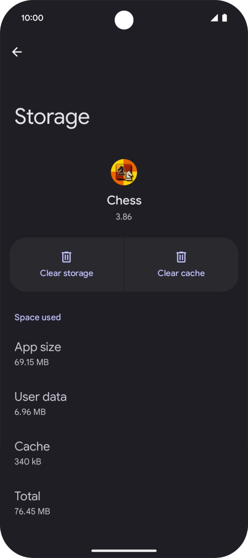 Press Clear cache.