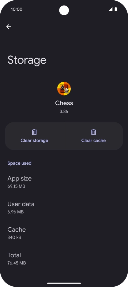 Press Clear cache.