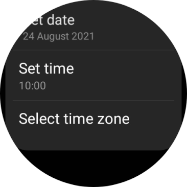Press Set time.