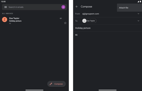 Press Attach file and go to the required folder.