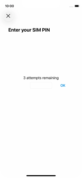 If your SIM is locked, key in your PIN and press OK. The default PIN is 1111.