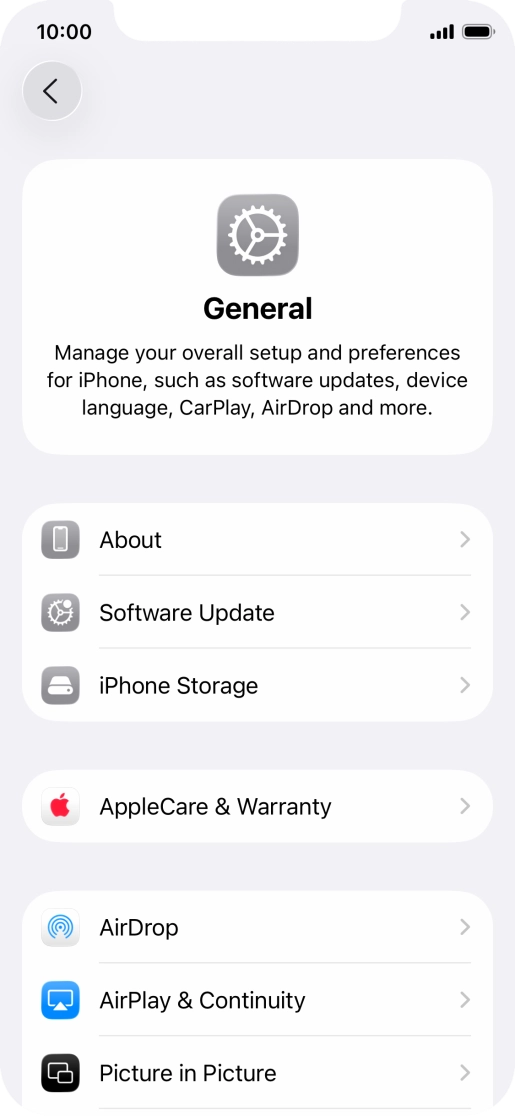 Press Software Update. If a new software version is available, it's displayed. Follow the instructions on the screen to update the phone software.