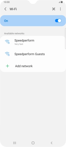 Press the required Wi-Fi network.