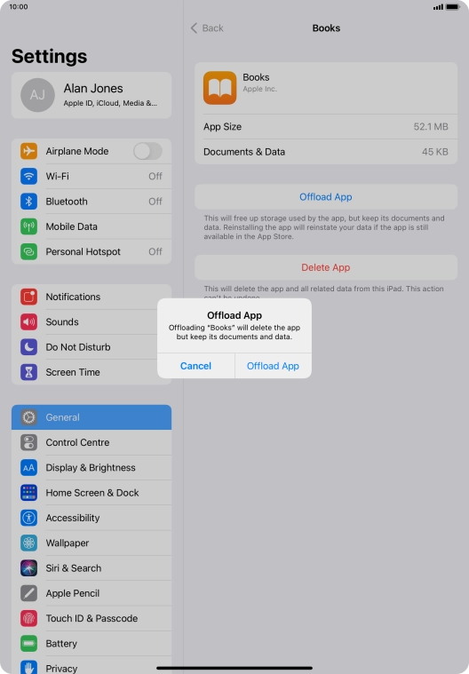 Press Offload App.