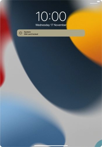 Slide your finger upwards starting from the bottom of the screen.