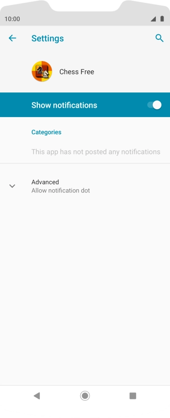 Press the indicator next to 