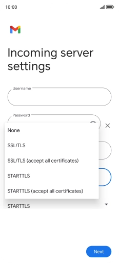 Press SSL/TLS.