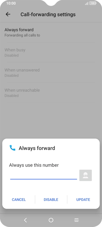 Press DISABLE.