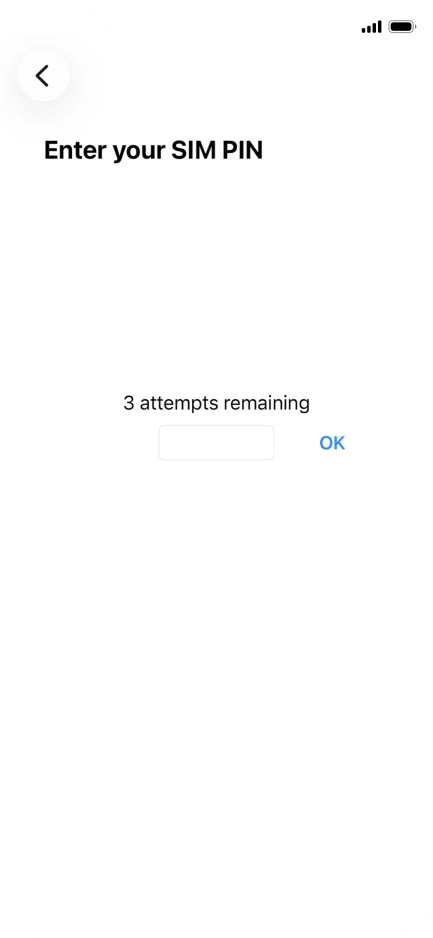 If your SIM is locked, key in your PIN and press OK. The default PIN is 1111.