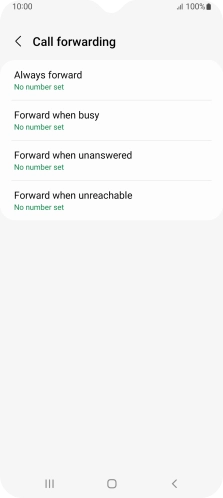 Press the required divert type.