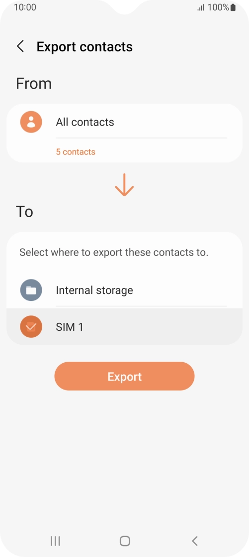 Press Export.