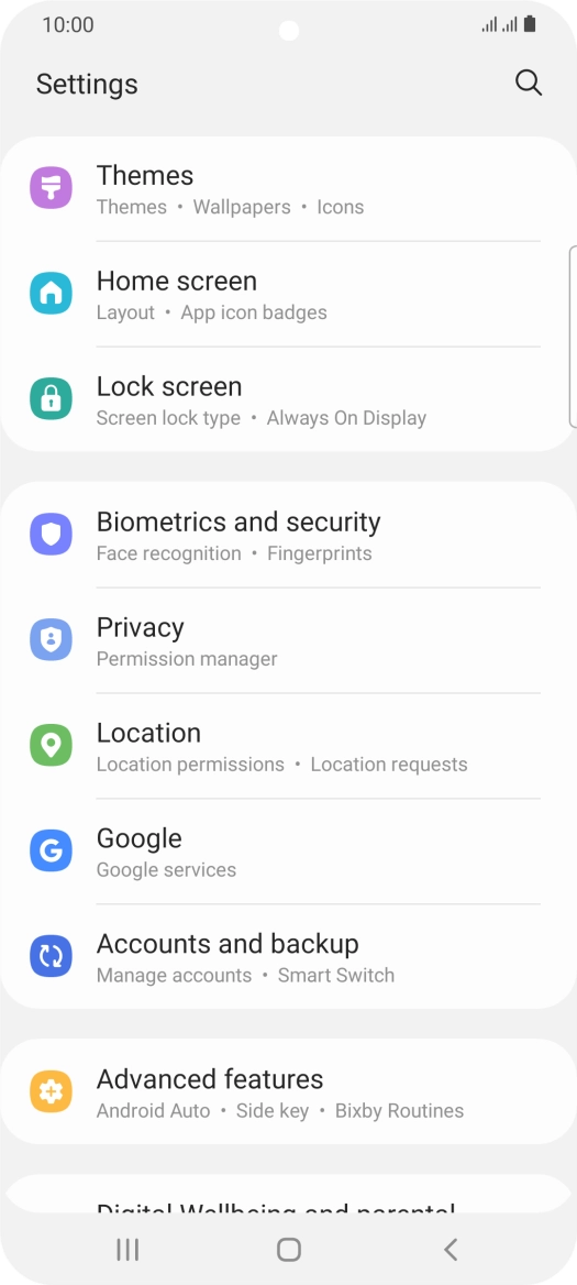 Press Lock screen.
