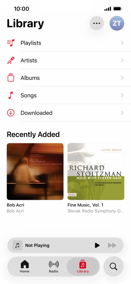 Press Playlists.