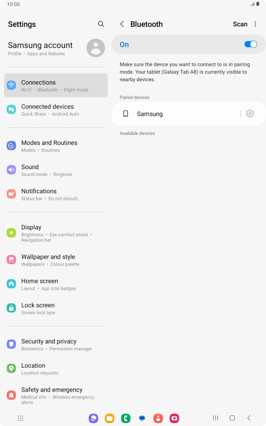 Press the Home key to return to the home screen.