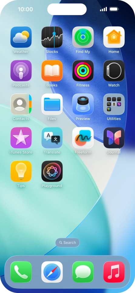 Press and hold anywhere on the home screen.