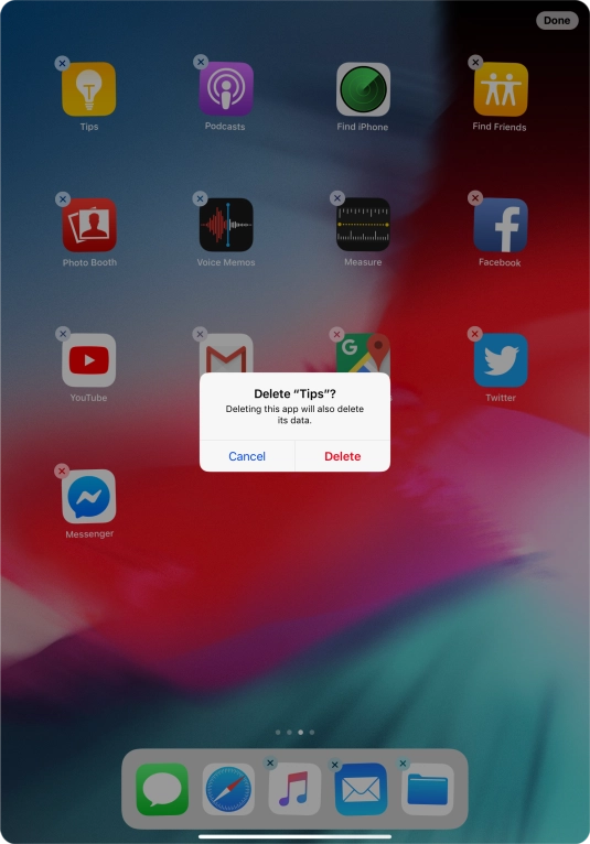 Press Delete.