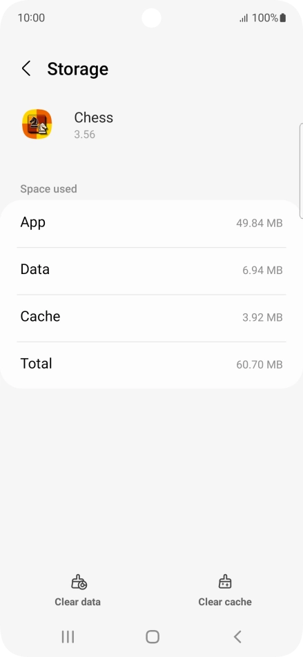 Press Clear cache.