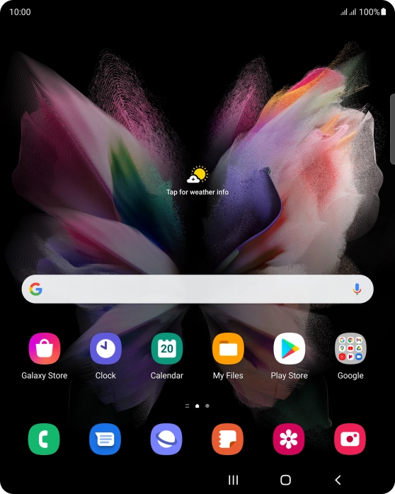 Slide two fingers downwards starting from the top of the screen.
