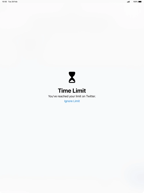 Press Ignore Limit.
