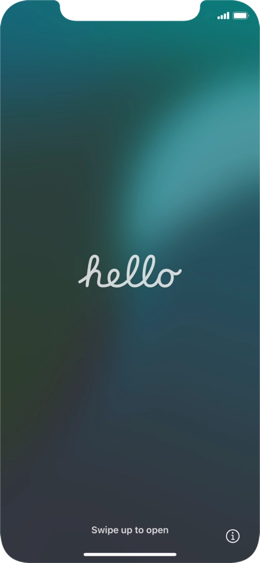 Slide your finger upwards starting from the bottom of the screen.