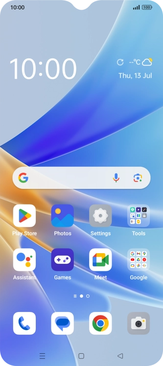 Slide two fingers downwards starting from the top of the screen.