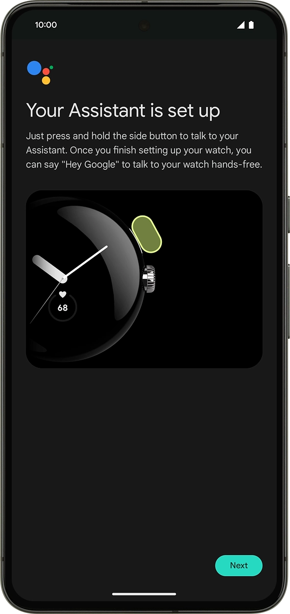 On your phone: Press Next.