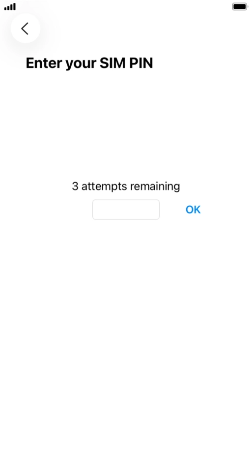 If your SIM is locked, key in your PIN and press OK. The default PIN is 1111.