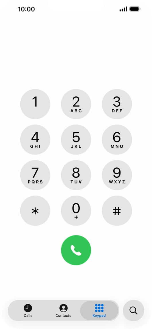 Key in ##002# and press the call icon.