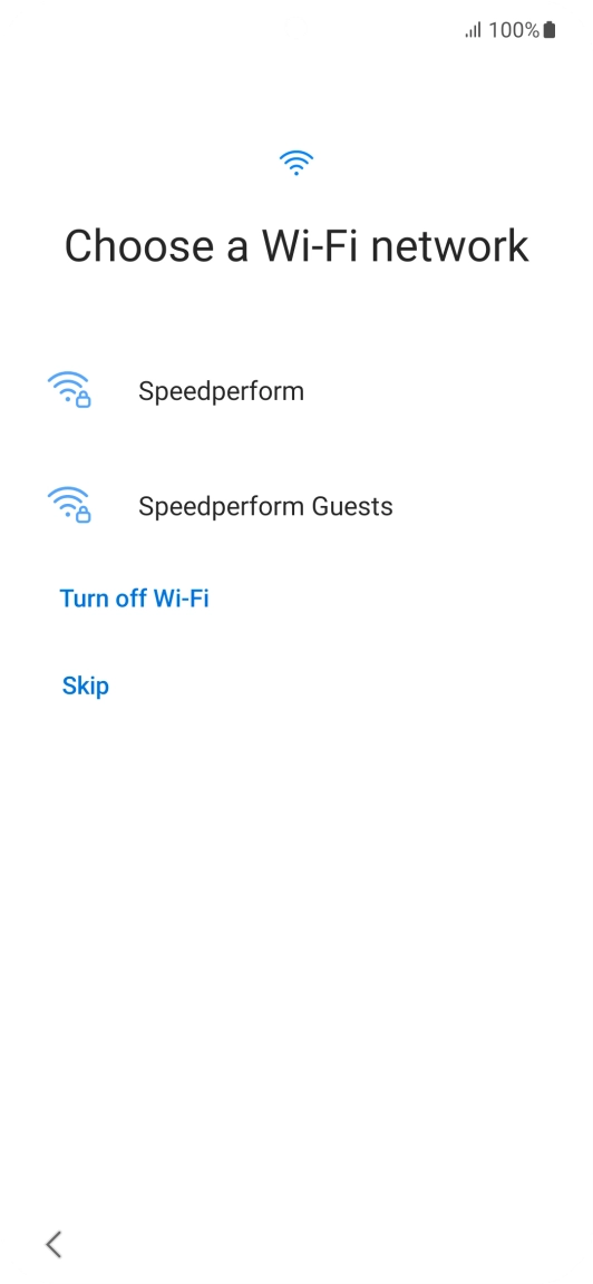Press the required Wi-Fi network.