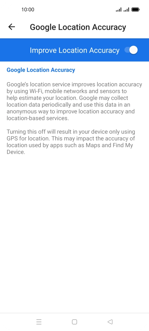 If you press the indicator next to 
